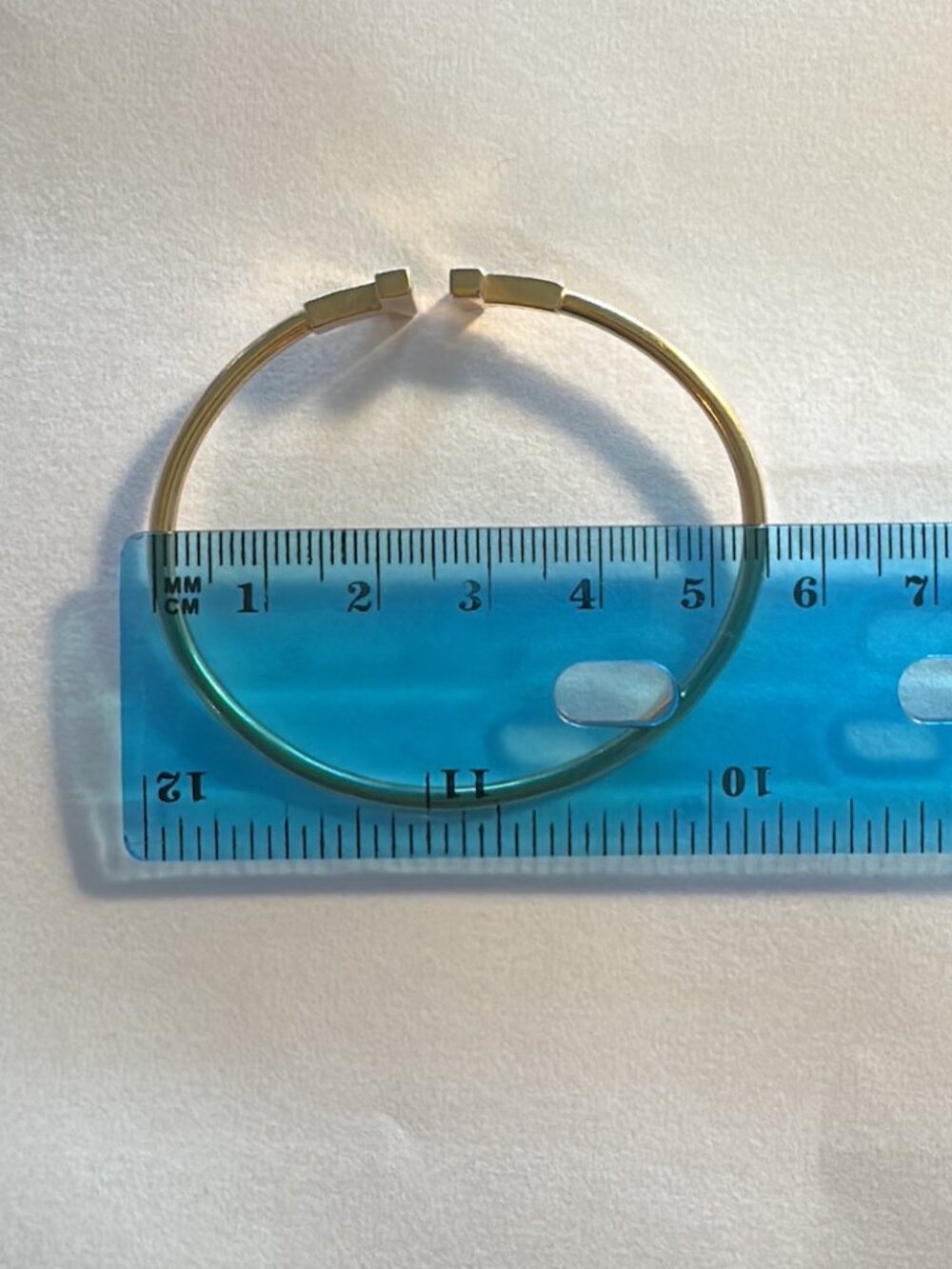 AUTHENTIC Tiffany & Co 18K Yellow Gold T Wire Bracelet - Medium - Authentic - Picture 5 of 8